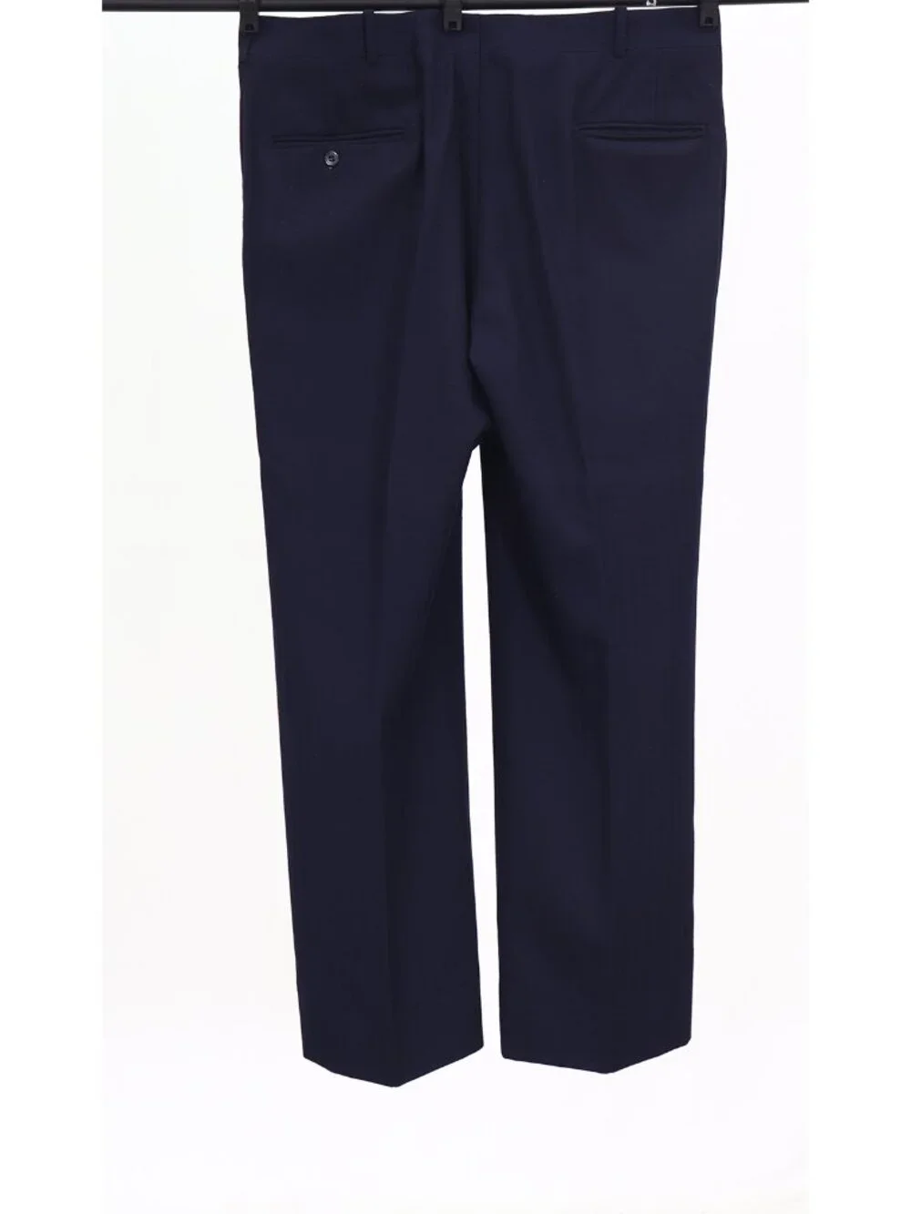 Vintage 1970s 44R 38x29 Navy Full Suit 2-Button Herringbone R932